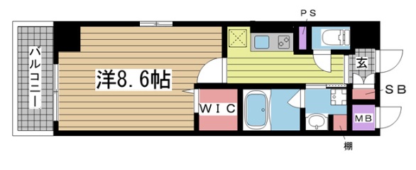 サイドヴァレー北野坂 303|神戸市中央区加納町(JR東海道本線(近畿)三ノ宮駅)のマンション間取 サイドヴァレー北野坂 303|神戸市中央区加納町(JR東海道本線(近畿)三ノ宮駅)のマンション間取