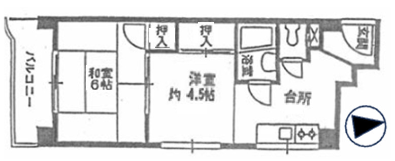 神戸市灘区岩屋北町の賃貸物件間取画像