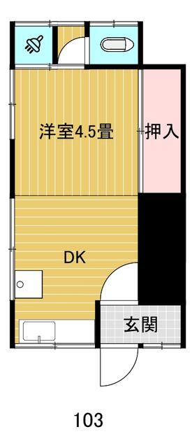 なつか清水と春の丘 101|神戸市兵庫区清水町(神戸電鉄有馬線長田駅)のアパート間取 なつか清水と春の丘 101|神戸市兵庫区清水町(神戸電鉄有馬線長田駅)のアパート間取