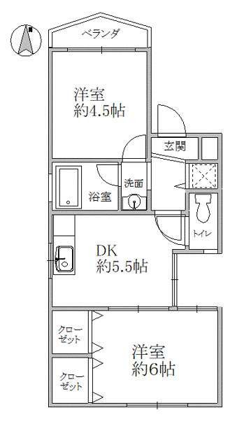 サザンハイツ 201|神戸市灘区岸地通(阪急神戸線王子公園駅)のマンション間取 サザンハイツ 201|神戸市灘区岸地通(阪急神戸線王子公園駅)のマンション間取