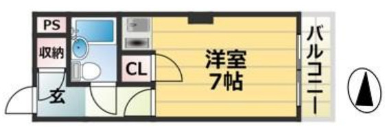 メゾン・ドゥ・ロイ 406|神戸市中央区日暮通(阪急神戸線春日野道駅)のマンション間取 メゾン・ドゥ・ロイ 406|神戸市中央区日暮通(阪急神戸線春日野道駅)のマンション間取