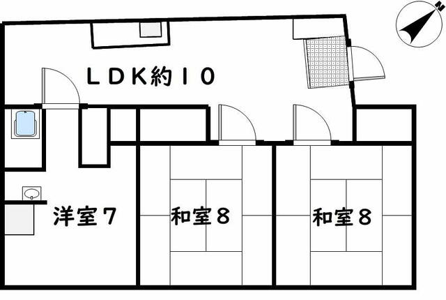 オオタニサンクレバー 310|神戸市長田区大谷町(山陽電鉄線板宿駅)のマンション間取 オオタニサンクレバー 310|神戸市長田区大谷町(山陽電鉄線板宿駅)のマンション間取