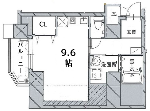 Kitano Flats Plus 503|神戸市中央区山本通(JR東海道本線(近畿)三ノ宮駅)のマンション間取 Kitano Flats Plus 503|神戸市中央区山本通(JR東海道本線(近畿)三ノ宮駅)のマンション間取