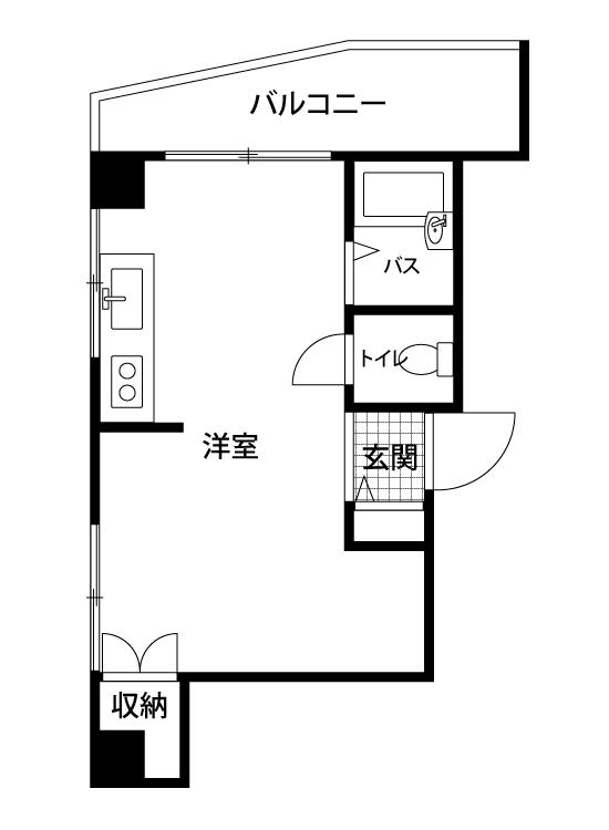 松村ビル 202|神戸市中央区宮本通(JR東海道本線(近畿)灘駅)のマンション間取 松村ビル 202|神戸市中央区宮本通(JR東海道本線(近畿)灘駅)のマンション間取