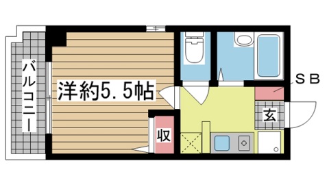 サンハウス御影本町 401|神戸市東灘区御影本町(阪神本線御影駅)のマンション間取 サンハウス御影本町 401|神戸市東灘区御影本町(阪神本線御影駅)のマンション間取