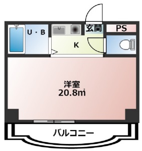 三景マンション 208|神戸市灘区篠原南町(阪急神戸線王子公園駅)のマンション間取 三景マンション 208|神戸市灘区篠原南町(阪急神戸線王子公園駅)のマンション間取