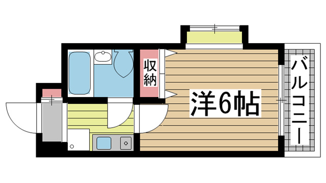ダイアパレス水木通弐番館 306|神戸市兵庫区水木通(神戸高速線新開地駅)のマンション間取 ダイアパレス水木通弐番館 306|神戸市兵庫区水木通(神戸高速線新開地駅)のマンション間取