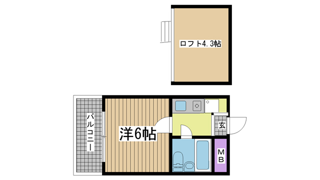 北野ダイヤハイツ 704|神戸市中央区加納町(神戸市営地下鉄線新神戸駅)のマンション間取 北野ダイヤハイツ 704|神戸市中央区加納町(神戸市営地下鉄線新神戸駅)のマンション間取