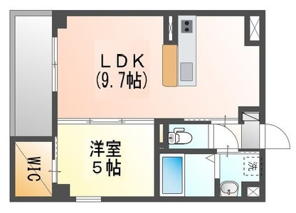 神戸市中央区琴ノ緒町の賃貸物件間取画像