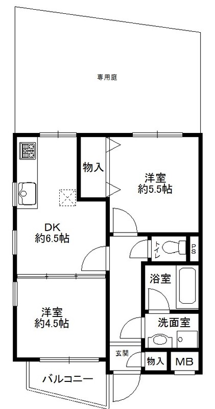 モンスフェール篠原北町 102|神戸市灘区篠原北町(阪急神戸線六甲駅)のマンション間取 モンスフェール篠原北町 102|神戸市灘区篠原北町(阪急神戸線六甲駅)のマンション間取