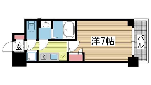 エスリード神戸三宮ラグジェ 1308|神戸市中央区磯上通(JR東海道本線(近畿)三ノ宮駅)のマンション間取 エスリード神戸三宮ラグジェ 1308|神戸市中央区磯上通(JR東海道本線(近畿)三ノ宮駅)のマンション間取