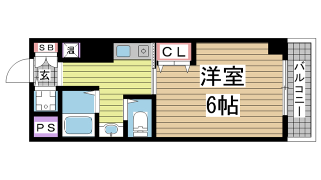 神戸市中央区中山手通の賃貸物件間取画像