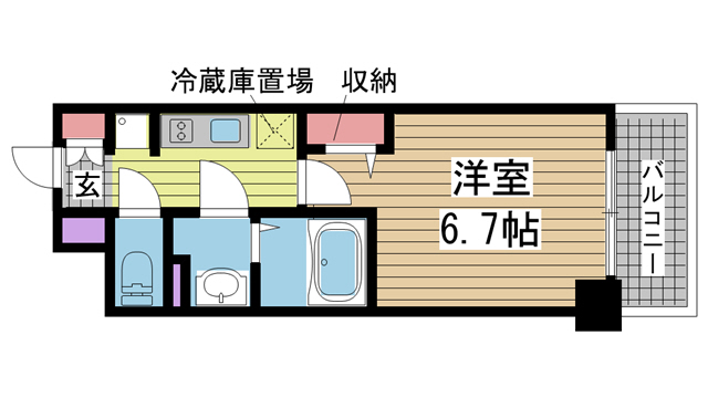 プレサンスTHE神戸 309|神戸市兵庫区西出町(JR東海道本線(近畿)神戸駅)のマンション間取 プレサンスTHE神戸 309|神戸市兵庫区西出町(JR東海道本線(近畿)神戸駅)のマンション間取