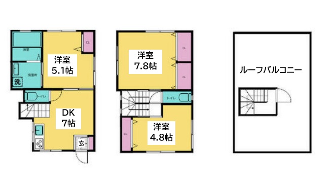 神戸市中央区雲井通の賃貸物件間取画像