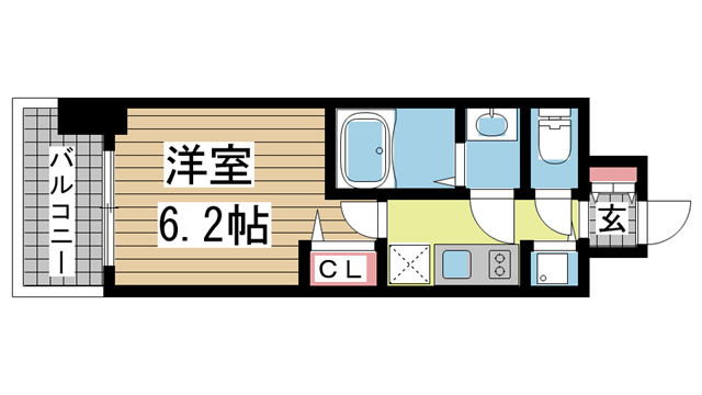 ララプレイス神戸西元町 1004|神戸市中央区元町通(JR東海道本線(近畿)神戸駅)のマンション間取 ララプレイス神戸西元町 1004|神戸市中央区元町通(JR東海道本線(近畿)神戸駅)のマンション間取