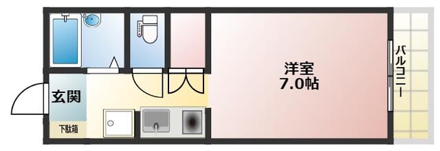 スズキハウス 203|神戸市東灘区本山南町(阪神本線深江駅)のアパート間取 スズキハウス 203|神戸市東灘区本山南町(阪神本線深江駅)のアパート間取