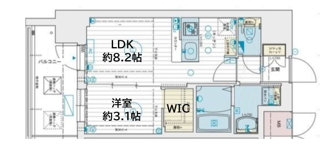 エステムコート三宮EASTⅤルシーダ 1005|神戸市中央区脇浜町(阪神本線春日野道駅)のマンション間取 エステムコート三宮EASTⅤルシーダ 1005|神戸市中央区脇浜町(阪神本線春日野道駅)のマンション間取