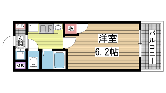 エステムコート新神戸エリタージュ 208|神戸市中央区生田町(JR東海道本線(近畿)三ノ宮駅)のマンション間取 エステムコート新神戸エリタージュ 208|神戸市中央区生田町(JR東海道本線(近畿)三ノ宮駅)のマンション間取