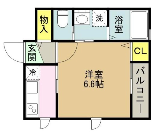 ヴェントチェーロ 301|神戸市中央区下山手通(神戸高速線西元町駅)のアパート間取 ヴェントチェーロ 301|神戸市中央区下山手通(神戸高速線西元町駅)のアパート間取