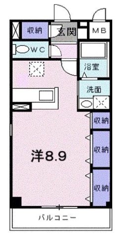神戸市北区鈴蘭台東町の賃貸物件間取画像