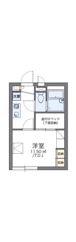 レオパレスM.Tree Ⅲ 203|神戸市中央区南本町通(阪神本線春日野道駅)のアパート間取 レオパレスM.Tree Ⅲ 203|神戸市中央区南本町通(阪神本線春日野道駅)のアパート間取