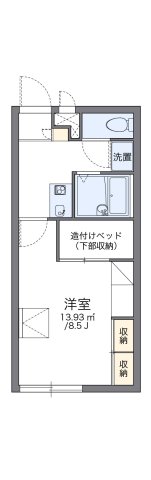 レオパレス島上 107|神戸市兵庫区島上町(JR山陽本線兵庫駅)のマンション間取 レオパレス島上 107|神戸市兵庫区島上町(JR山陽本線兵庫駅)のマンション間取