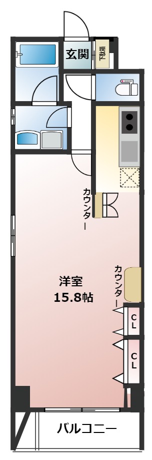 レジオン・ド・ヌール 702|神戸市灘区中郷町(阪神本線石屋川駅)のマンション間取 レジオン・ド・ヌール 702|神戸市灘区中郷町(阪神本線石屋川駅)のマンション間取