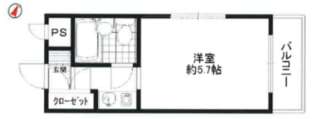 ビシック西進 307|神戸市灘区友田町(阪神本線新在家駅)のマンション間取 ビシック西進 307|神戸市灘区友田町(阪神本線新在家駅)のマンション間取