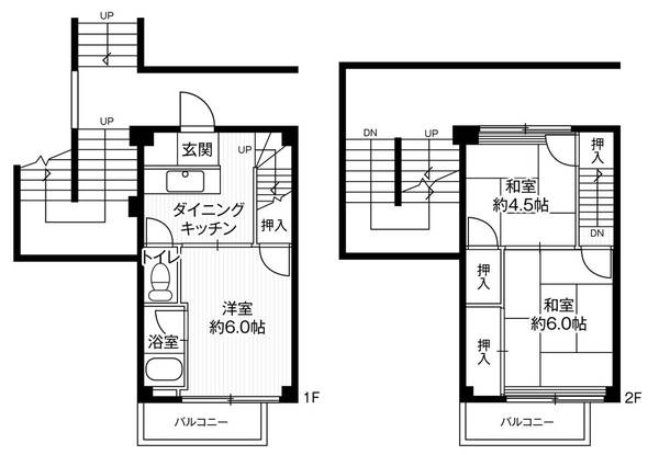 神戸市北区鈴蘭台東町の賃貸物件間取画像