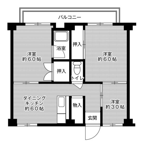 神戸市北区鈴蘭台東町の賃貸物件間取画像