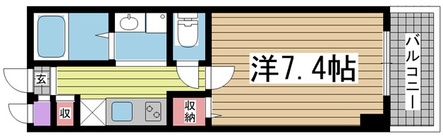 パラッツオ春日野 105|神戸市中央区大日通(阪急神戸線春日野道駅)のマンション間取 パラッツオ春日野 105|神戸市中央区大日通(阪急神戸線春日野道駅)のマンション間取